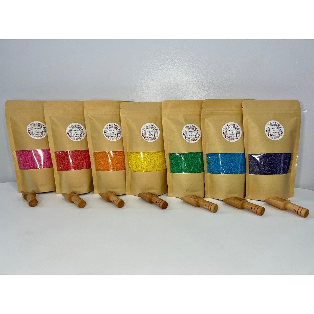 Rainbow Sensory Rice for Sensory Bin Activity Kits
